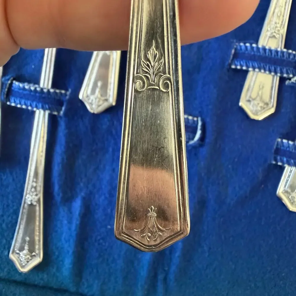 Vintage Silver Plated  Silverware Cutlery Flatware Set Bouquet Pattern- 26 Piece